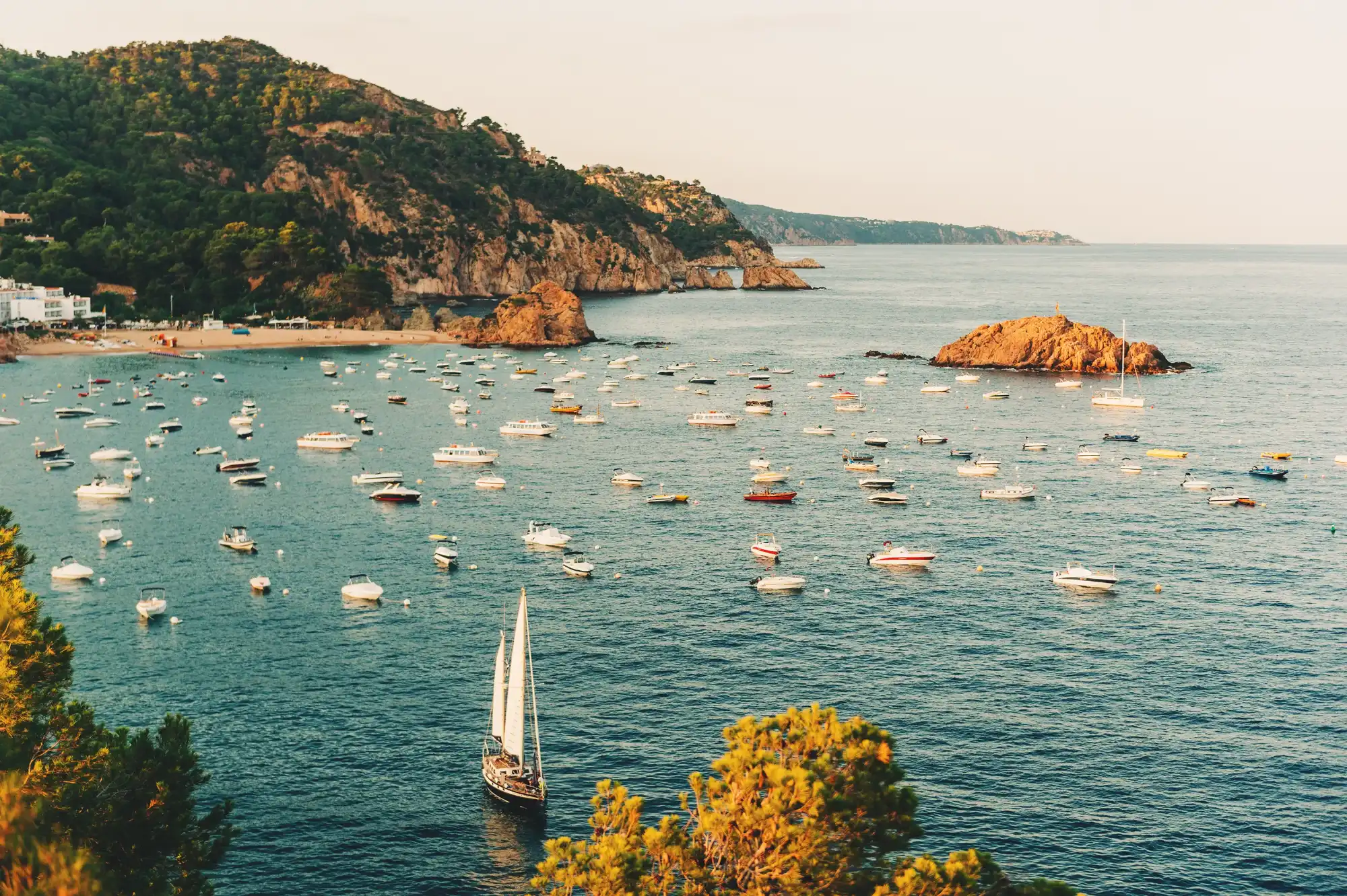 Landschaft von Tossa de Mar, Costa Brava, Spanien